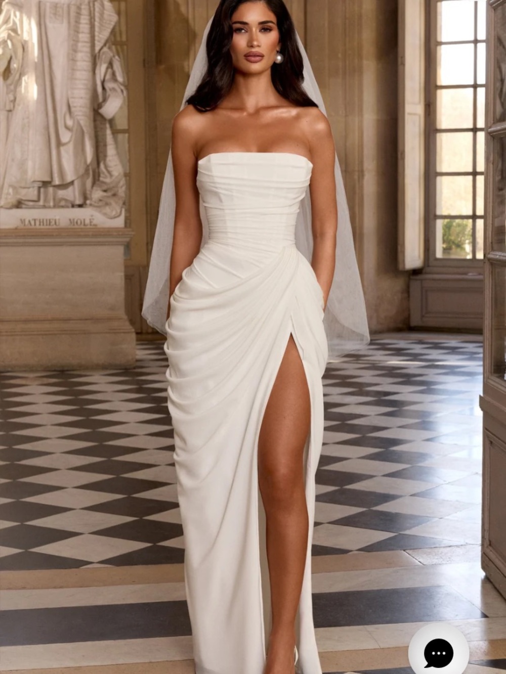 Babyboo White Strapless Slit Maxi Dress – Brand New